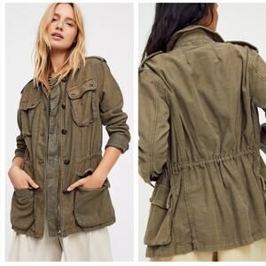 Free People Not Your Brother's Army Green Surplus Jacket